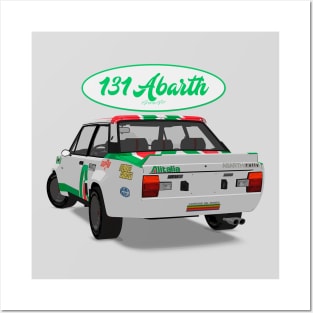 Fiat 131 Abarth Alitalia Back Posters and Art